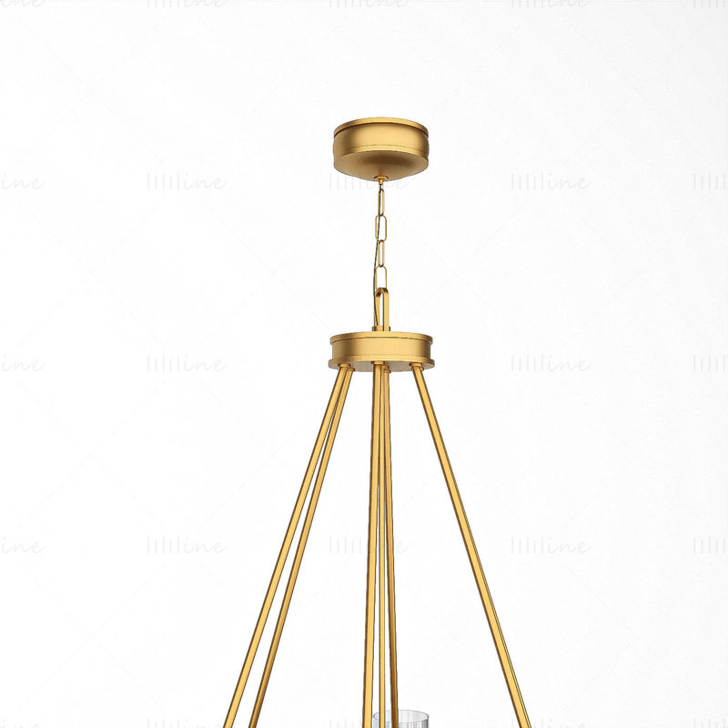 Modelo 3d de candelabro de luz Collier 6