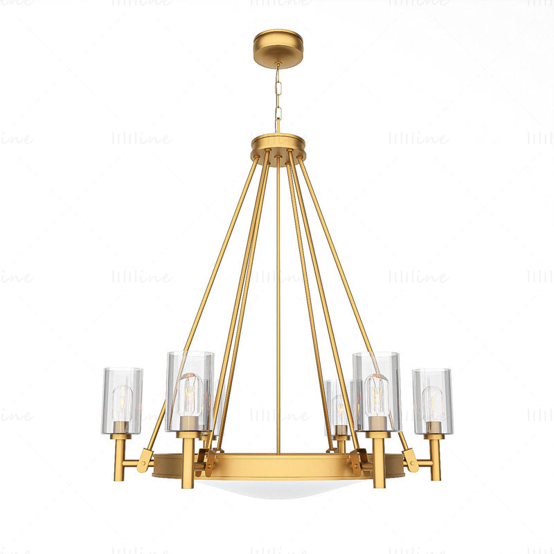 Modelo 3d de candelabro de luz Collier 6