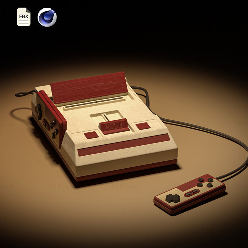 Multiple formats c4d Nintendo classic nostalgic handle game console 3d scene model