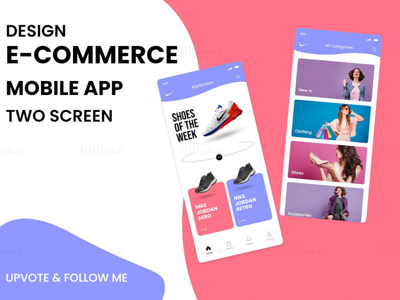 E-Commerce Mobile App UI UX Template