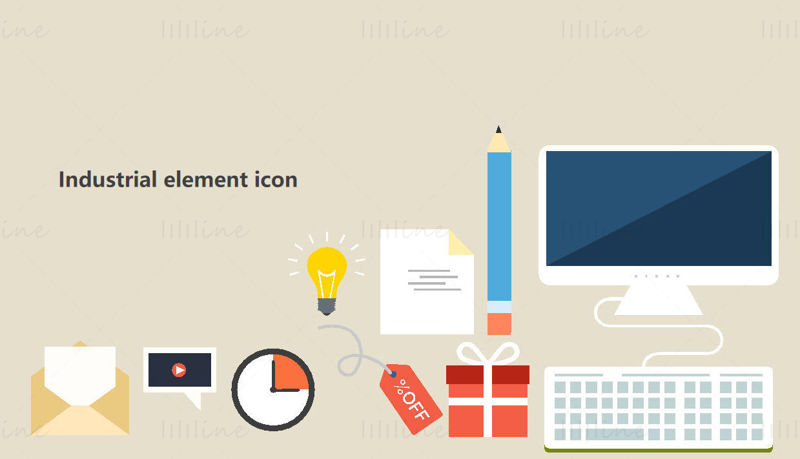 Office theme elements vector icon ppt format