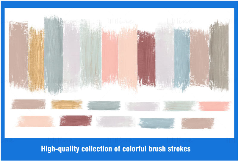 PSD ai eps morandi colors colorful watercolor oil painting brush strokes brushwork