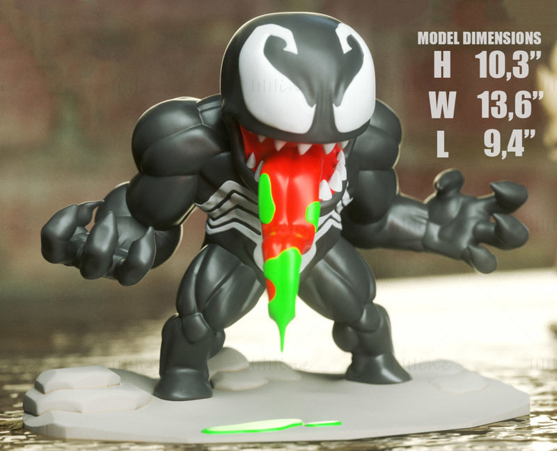 Venom Chibi 3D Model Ready to Print