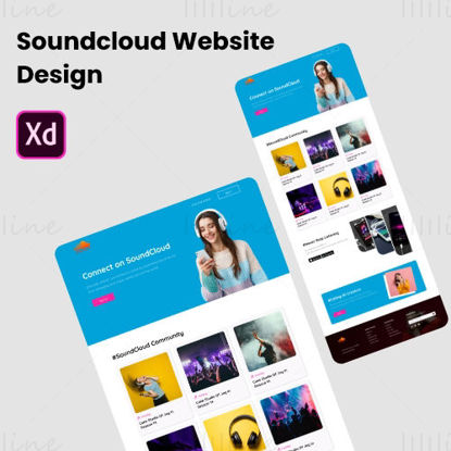 Șablon de design de site web Soundcloud