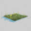 Dandelion Meadow Patch 3D Model