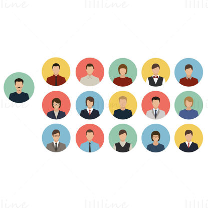 Staff avatar vector icon PPT format