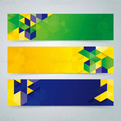 Green yellow blue banner background vector
