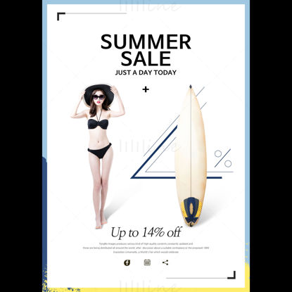 Discount poster psd template