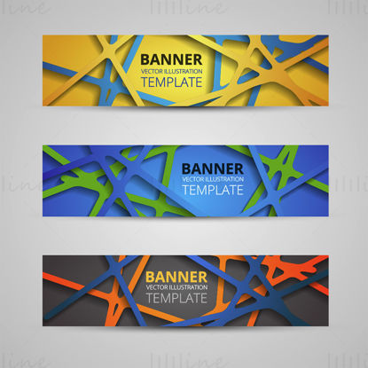 Line style posters background vector