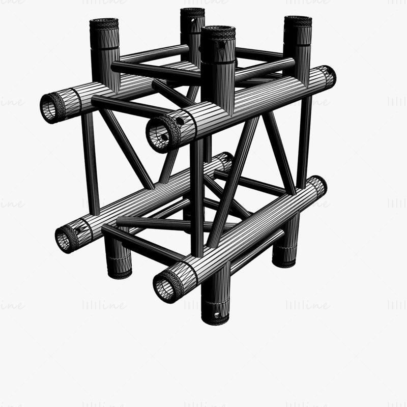 Standardní kolekce čtvercových příhradových 3D modelů – 24 KS modulární