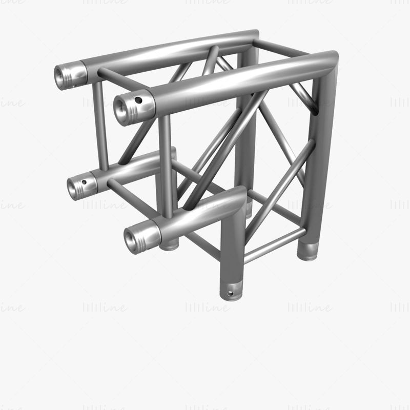 Square Truss 3D Model Standard Collection - 24 bucăți modulare