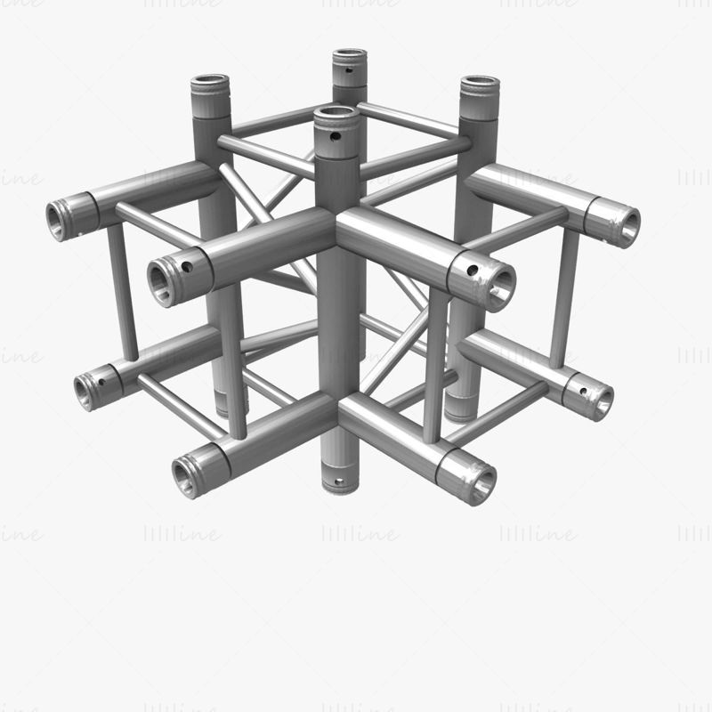 Standardní kolekce čtvercových příhradových 3D modelů – 24 KS modulární