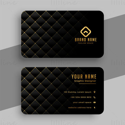 Black gold business card vector