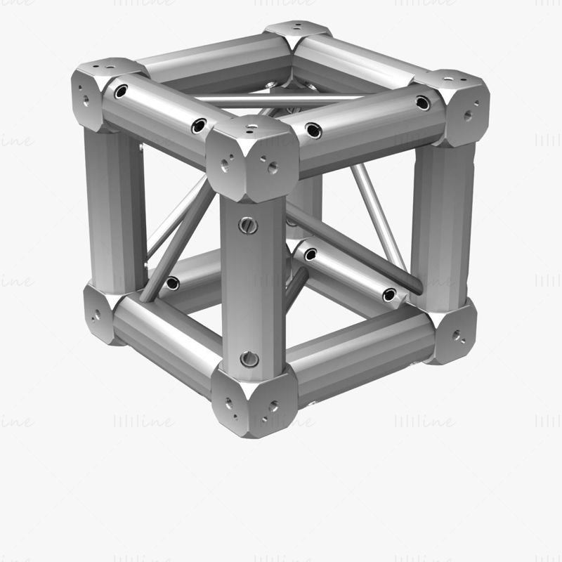Mini vierkante truss 3D-modelcollectie - 7 stuks modulair
