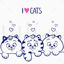 Lovely blue cat vector