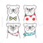 Graffiti style pug vector