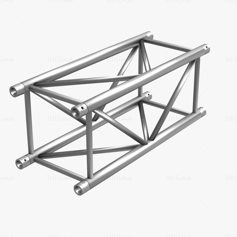 Grote vierkante truss 3D-modelcollectie - 10 stuks modulair