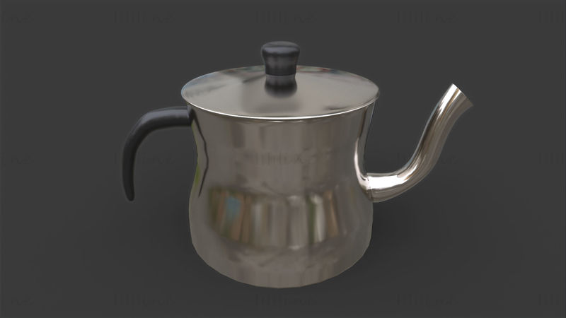 Çelik çaydanlık 3D model