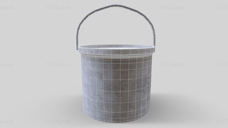 Old Paint Bucket 3D Model- Game Ready