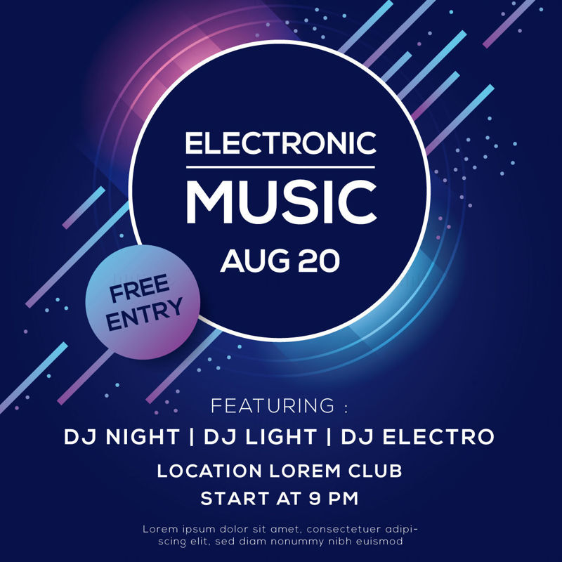 Creative Music Poster Template Vector