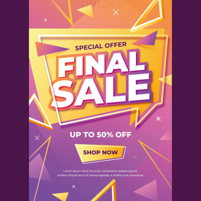 Final sale special offer promotion poster