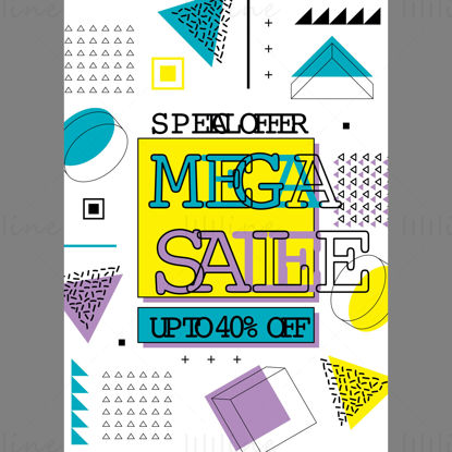 Special offer mega sale poster template