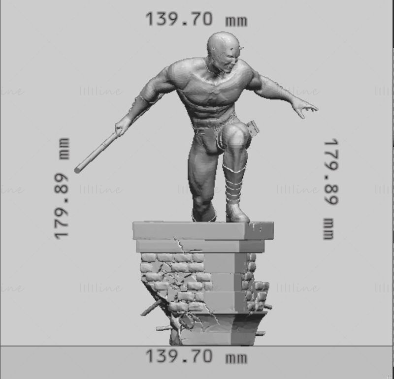 Daredevil Statues 3D Model Ready to Print