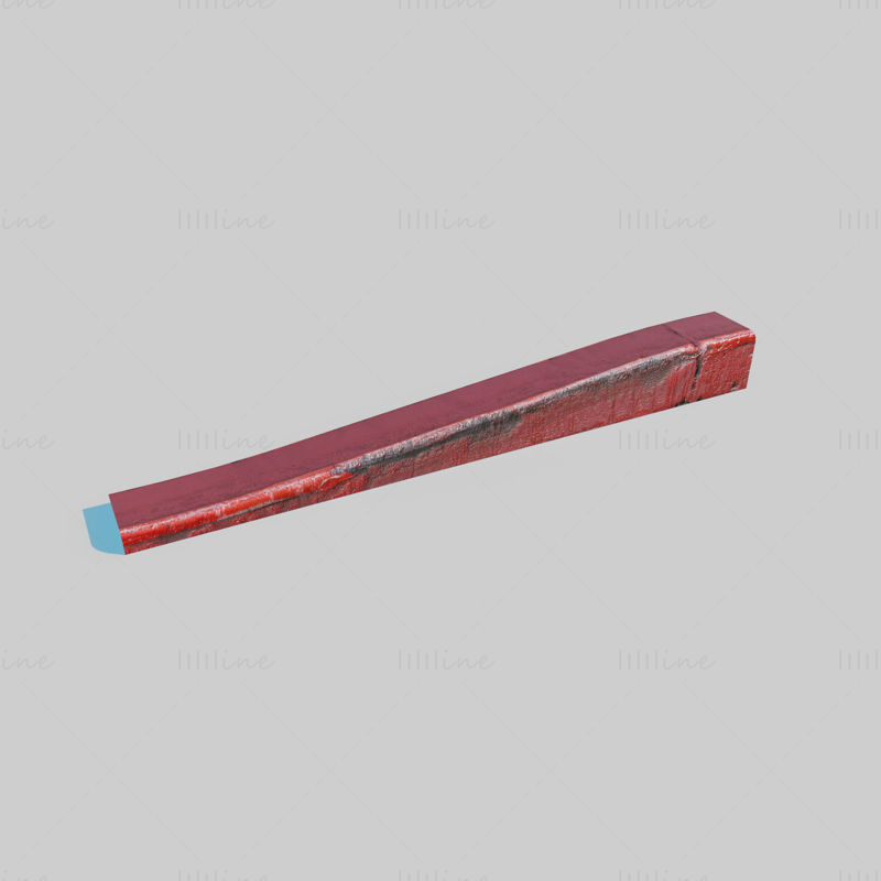 Red Curb 3D Model Pack