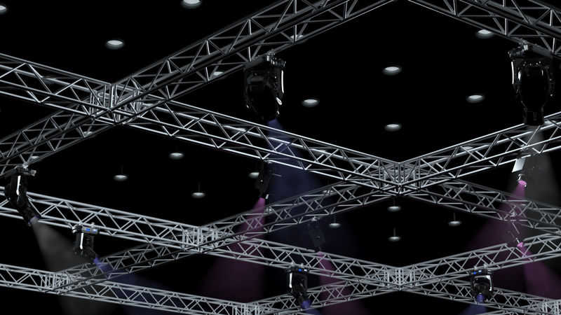 大方形桁架舞台灯 3D模型