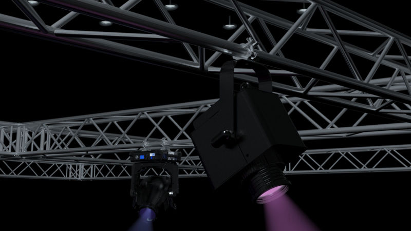 Büyük Kare Kafes-Sahne Işıkları 3D Model