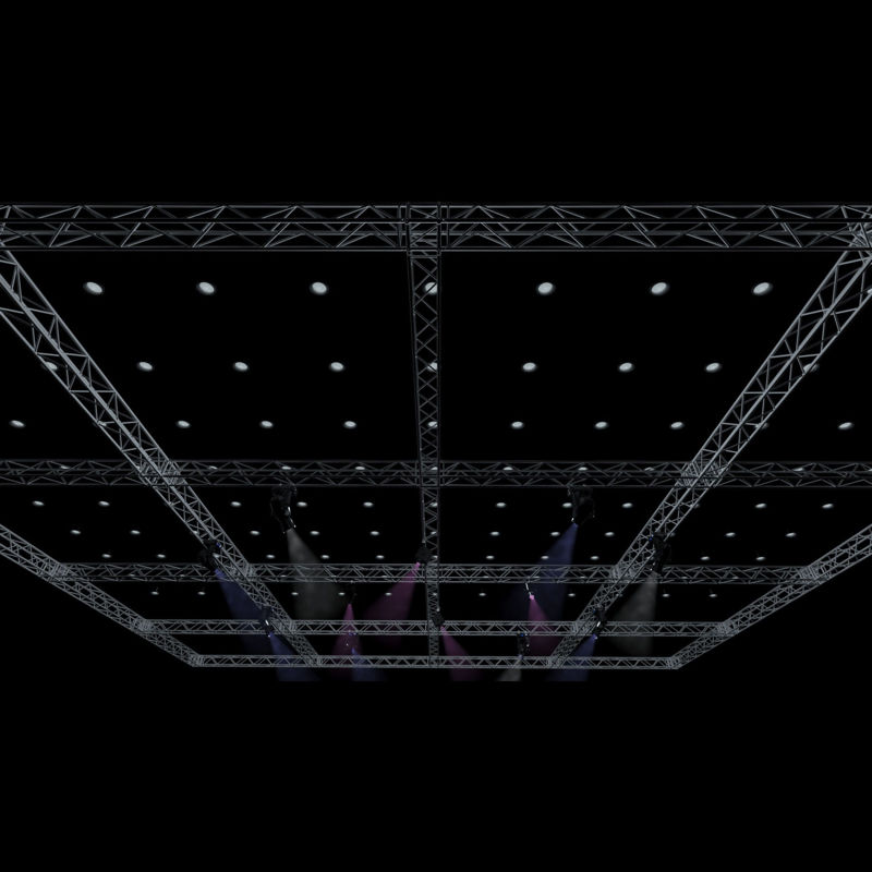 Velký čtvercový příhradový 3D model světel
