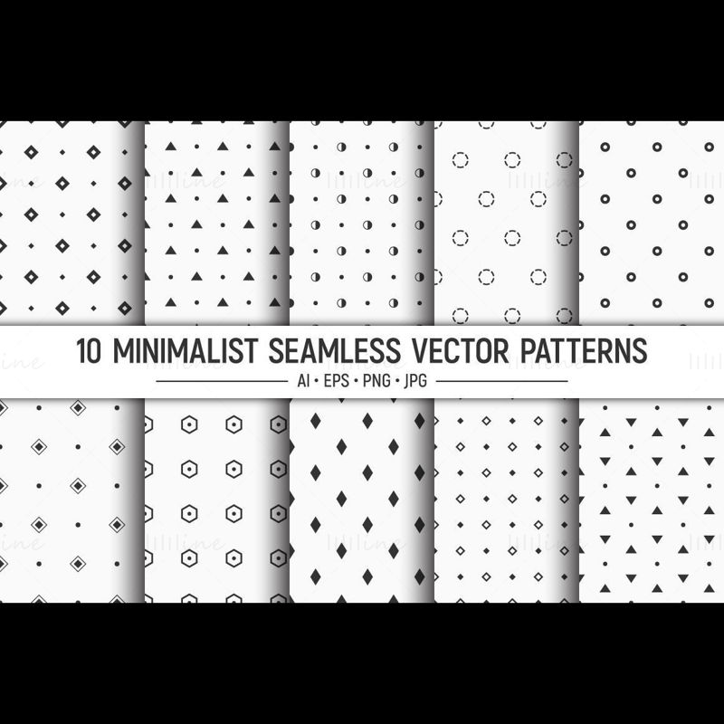 10 forme geometrice minimaliste modele vectoriale fără sudură