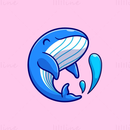 Cartoon walvis vector