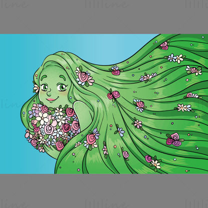 Flower Fairy illustrations vector