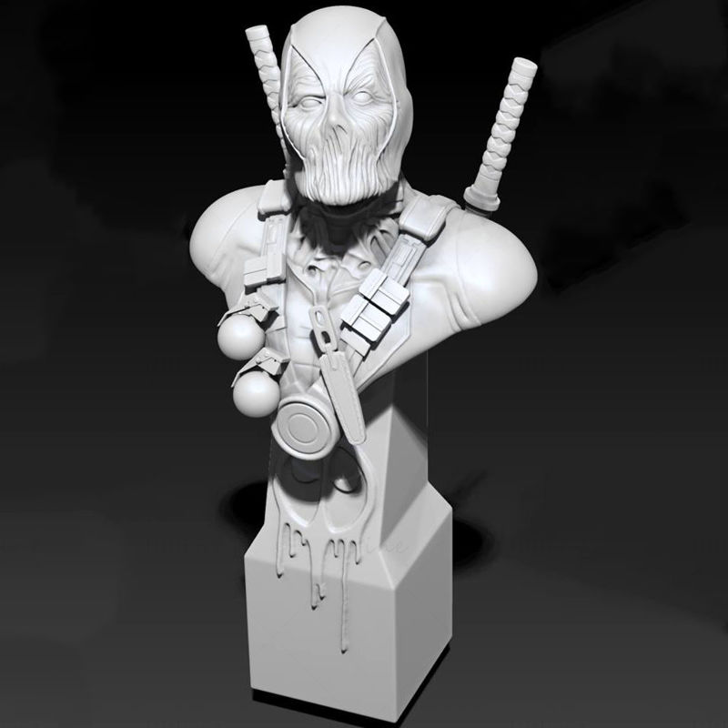 3D-модель бюста Дэдпула готова к печати