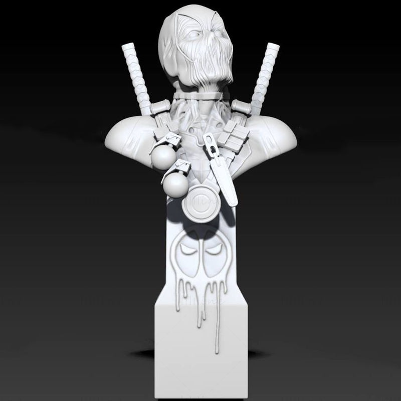 3D-модель бюста Дэдпула готова к печати