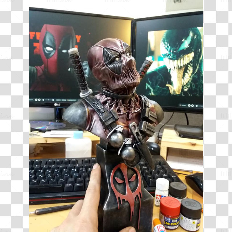Deadpool Bust 3D Model Ready to Print