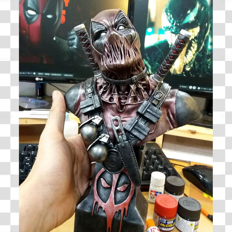 Deadpool Bust 3D Model Ready to Print