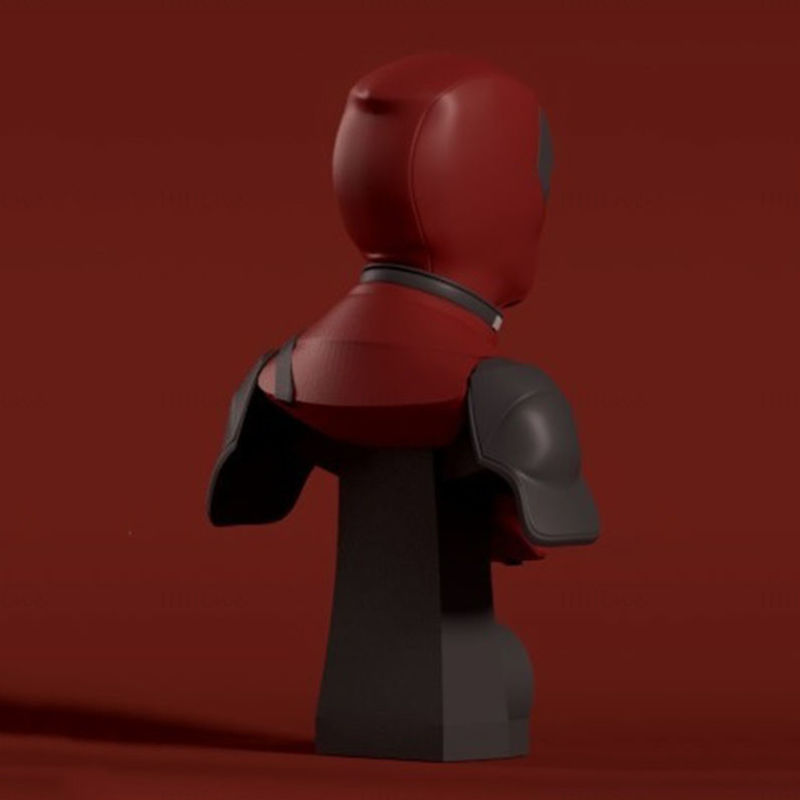 Deadpool Busto Modelo 3D Listo para Imprimir Formato STL