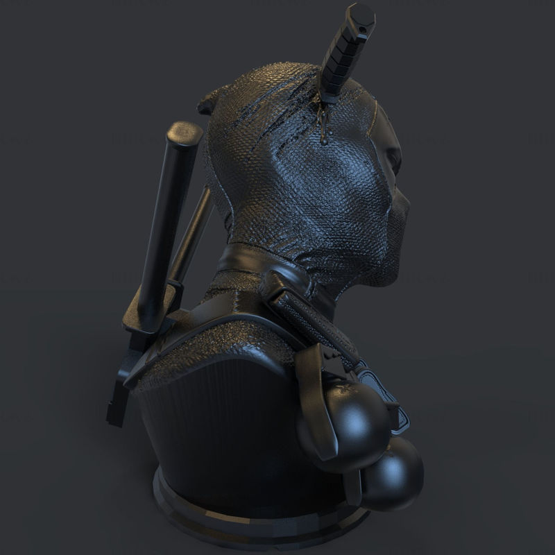 Модель бюста Дэдпула 3D для печати