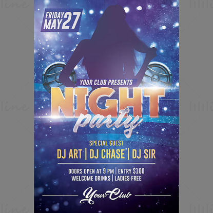 Night club party posters