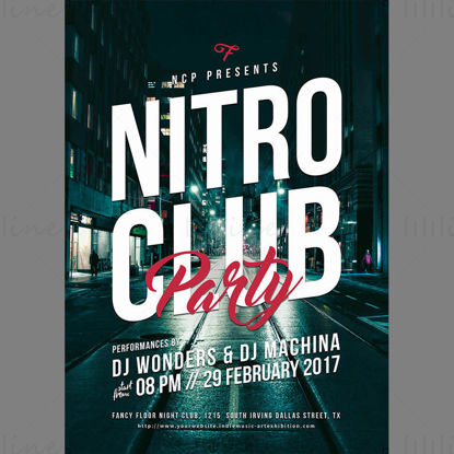 Fashion simple bar party posters template