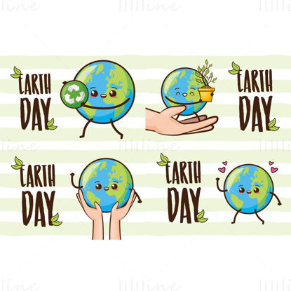 The green earth day illustration