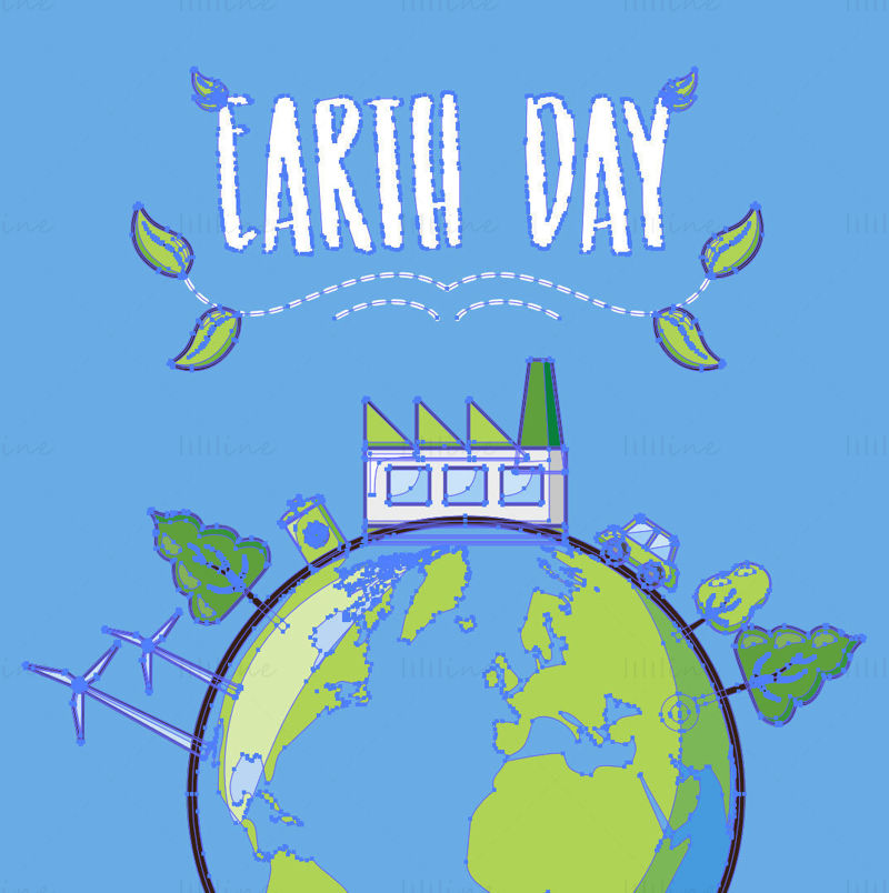 Environmental protection, earth day vector element