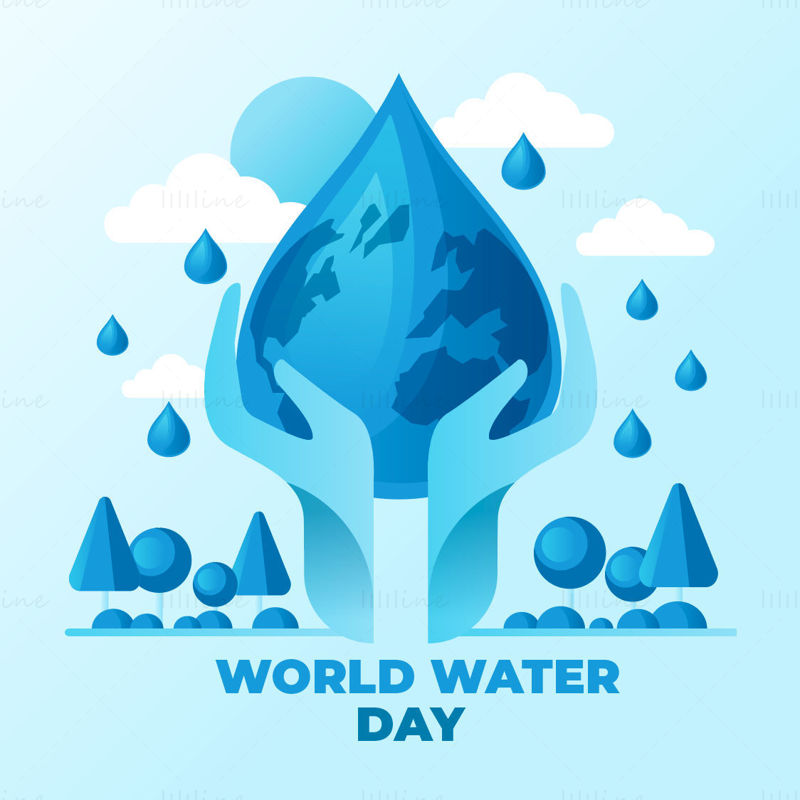 World water day illustration vector