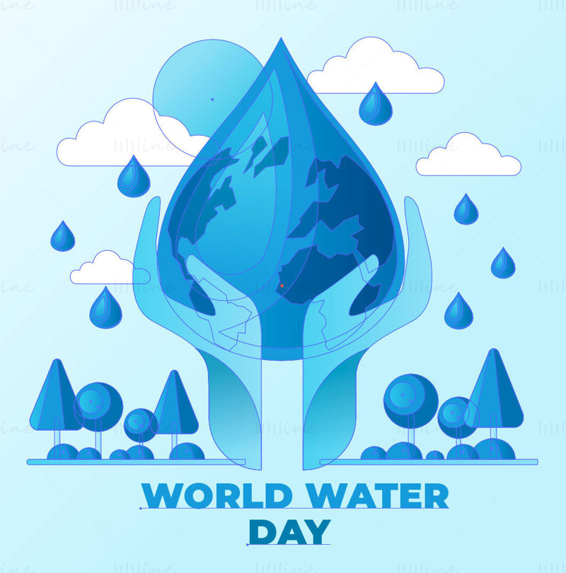 World water day illustration vector