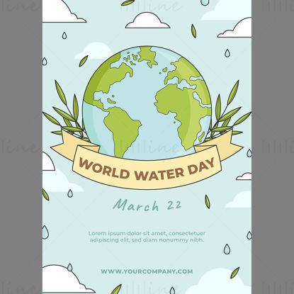 World water day poster vector eps