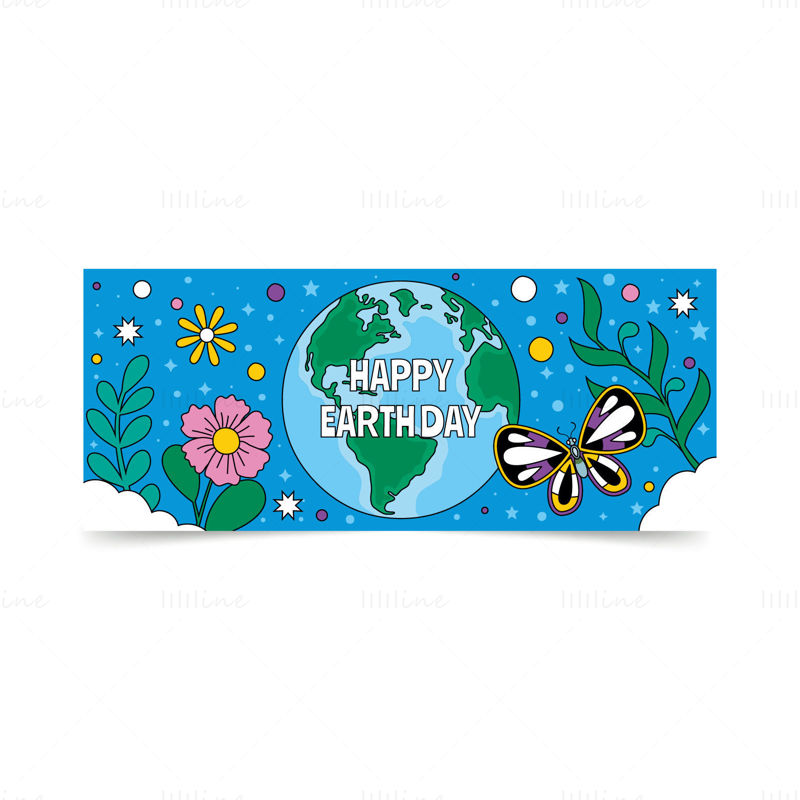 Earth day banner vector