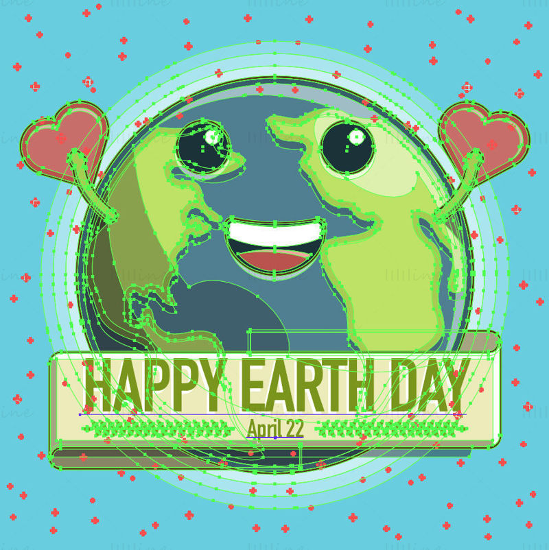 Earth day vector element