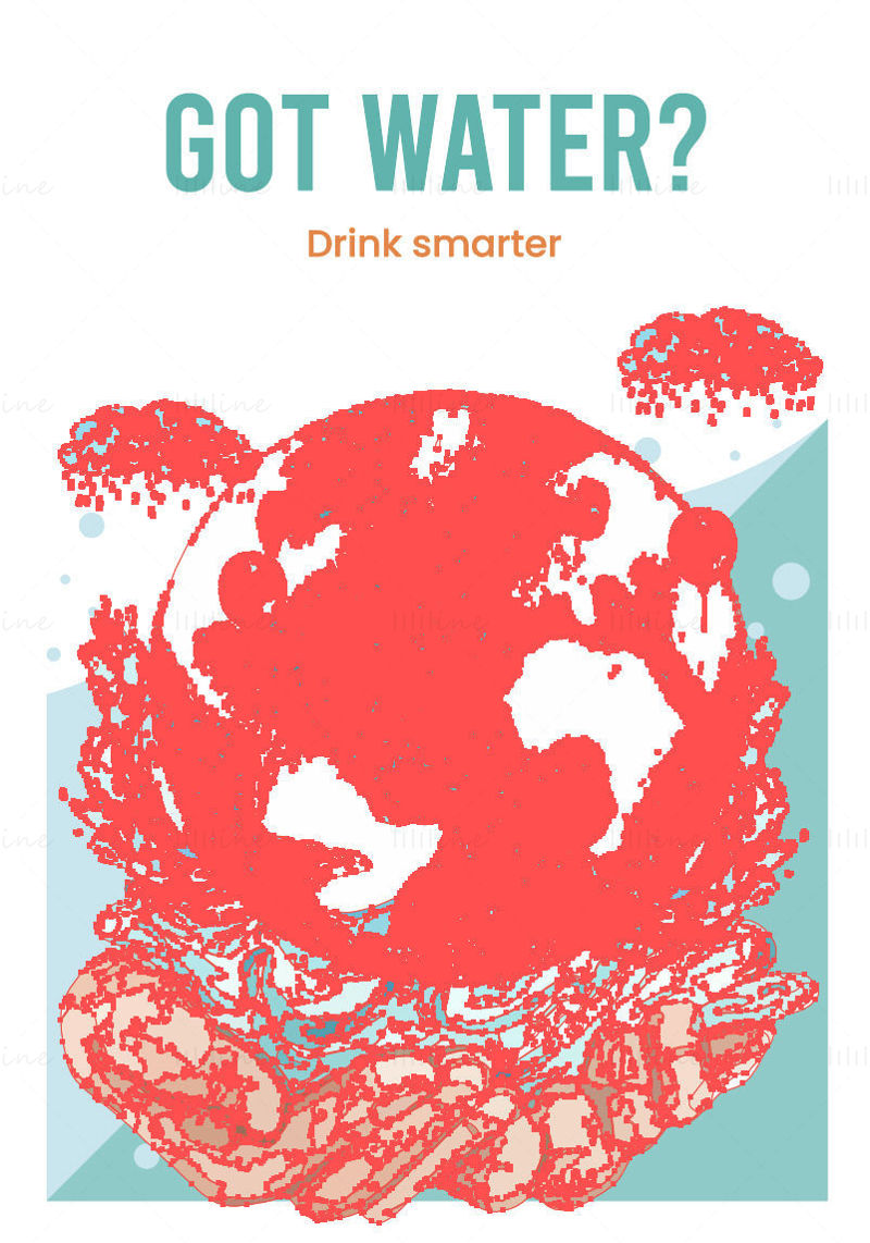 Water earth poster vector